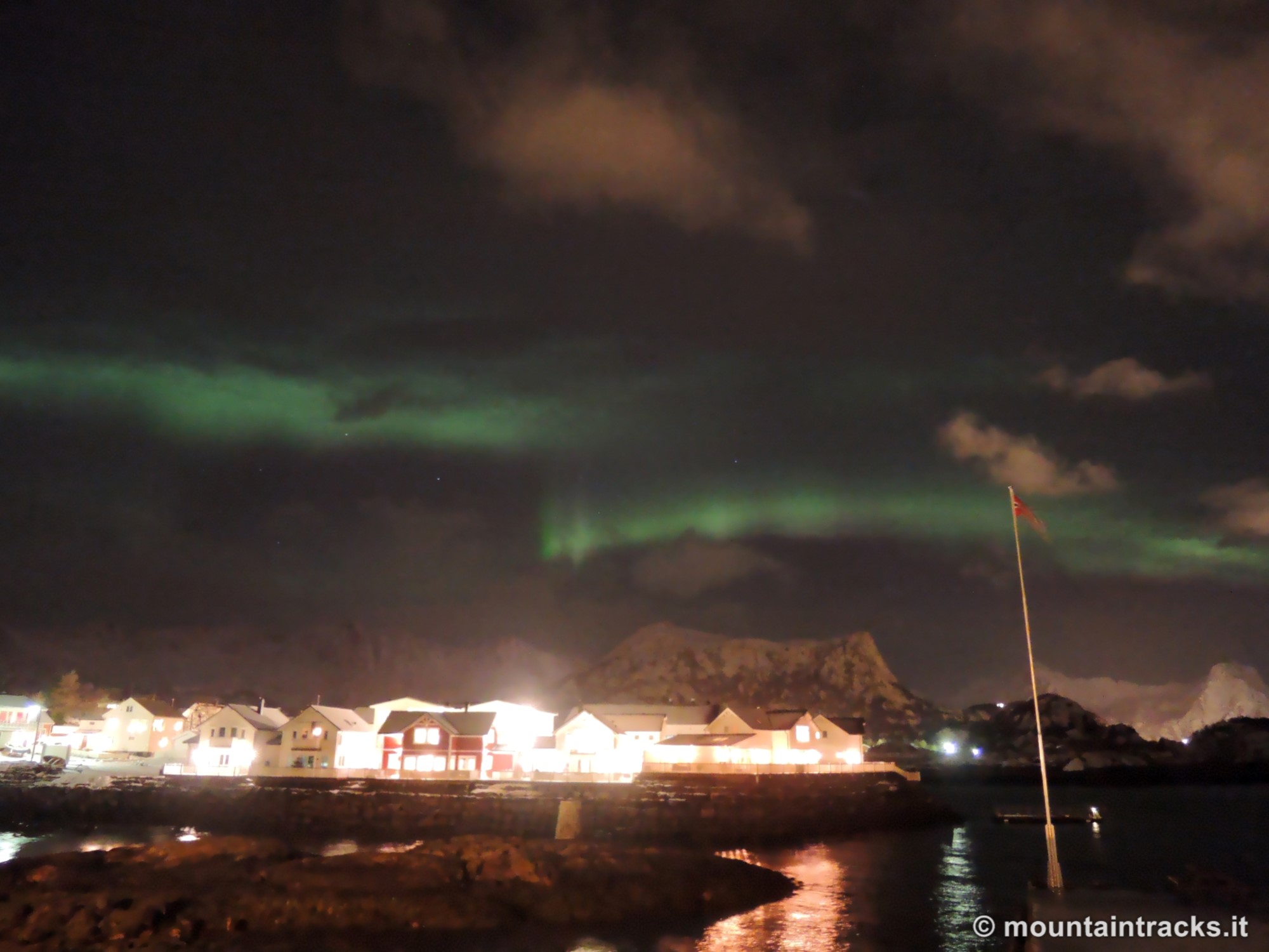 aurora boreale, northern light, lofoten, Kabelvåg